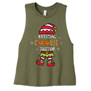 Cookie Tester Family Christmas Pajamas Women's Racerback Cropped Tank