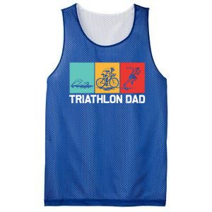 Cool Triathlon For Dad Father Swimming Running Swim Bike Run Gift Mesh Reversible Basketball Jersey Tank