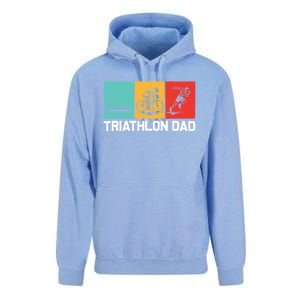 Cool Triathlon For Dad Father Swimming Running Swim Bike Run Gift Unisex Surf Hoodie