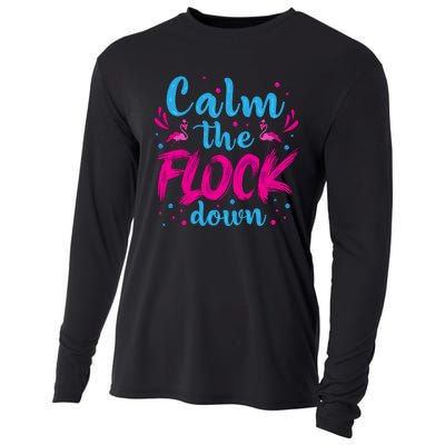 Calm The Flock Down Flamingo T Cooling Performance Long Sleeve Crew