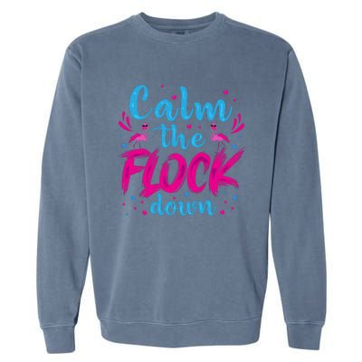 Calm The Flock Down Flamingo T Garment-Dyed Sweatshirt