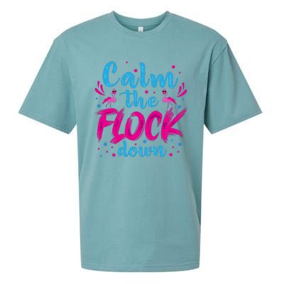 Calm The Flock Down Flamingo T Sueded Cloud Jersey T-Shirt