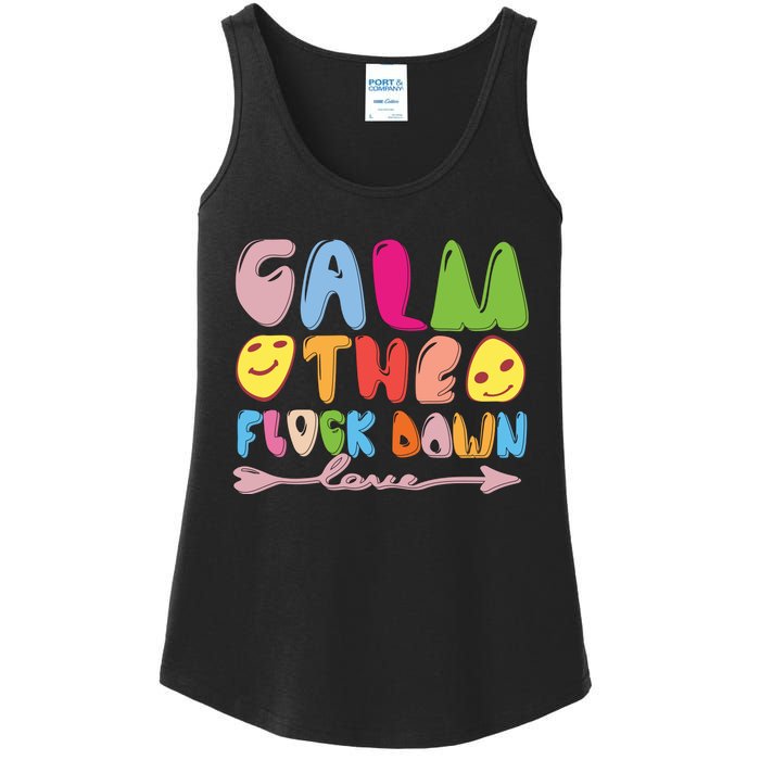 Calm The Flock Down Ladies Essential Tank