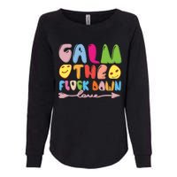 Calm The Flock Down Womens California Wash Sweatshirt