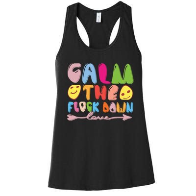 Calm The Flock Down Women's Racerback Tank