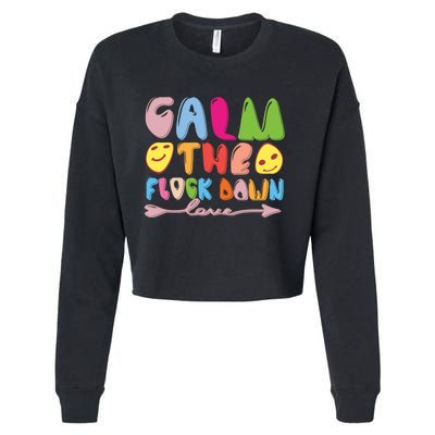 Calm The Flock Down Cropped Pullover Crew