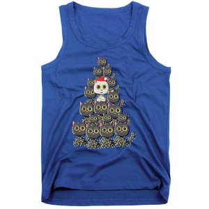 Cat Tree Funny Xmas Lights Cat Lovers Ugly Christmas Sweater Meaningful Gift Tank Top