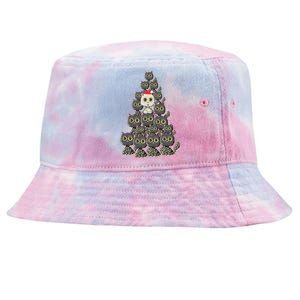 Cat Tree Funny Xmas Lights Cat Lovers Ugly Christmas Sweater Meaningful Gift Tie-Dyed Bucket Hat