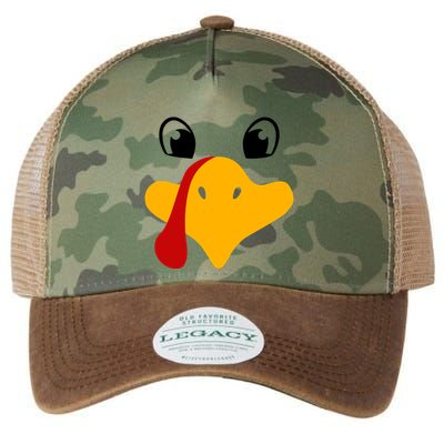 Cute Turkey Face Legacy Tie Dye Trucker Hat