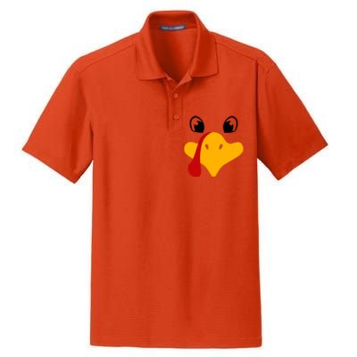 Cute Turkey Face Dry Zone Grid Polo