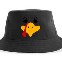 Cute Turkey Face Sustainable Bucket Hat