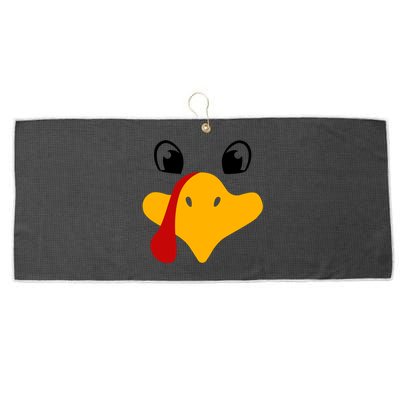 Cute Turkey Face Large Microfiber Waffle Golf Towel