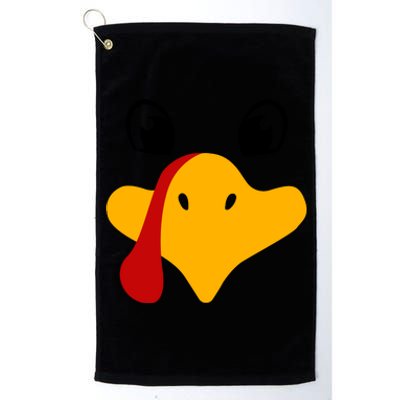 Cute Turkey Face Platinum Collection Golf Towel