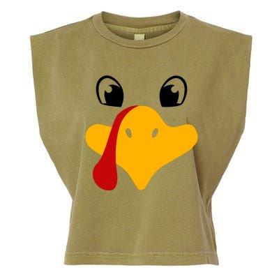 Cute Turkey Face Garment-Dyed Women's Muscle Tee