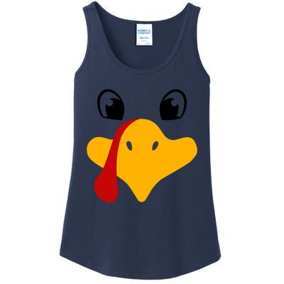 Cute Turkey Face Ladies Essential Tank