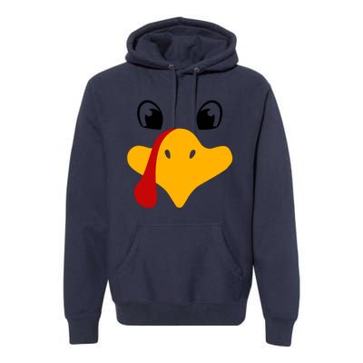 Cute Turkey Face Premium Hoodie