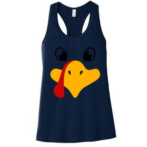 Cute Turkey Face Women's Racerback Tank