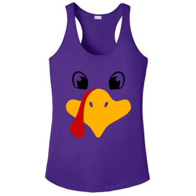 Cute Turkey Face Ladies PosiCharge Competitor Racerback Tank