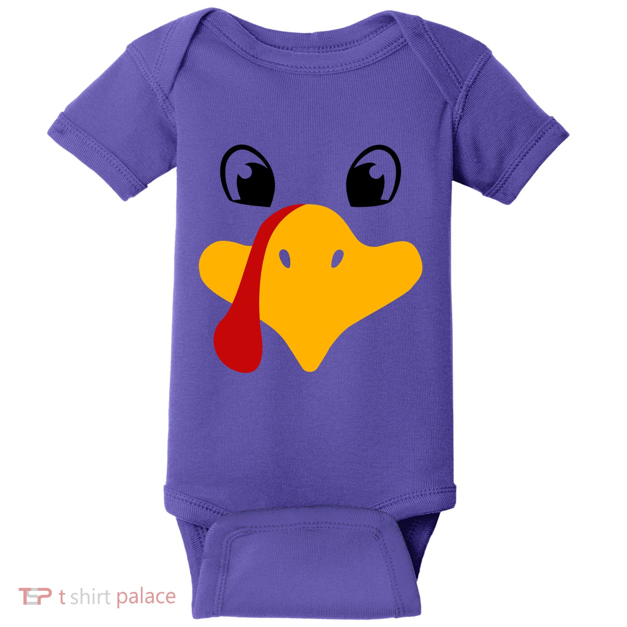 Cute Turkey Face Baby Bodysuit