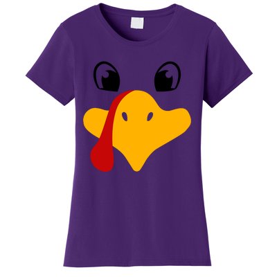 Cute Turkey Face Women's T-Shirt