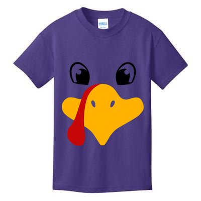 Cute Turkey Face Kids T-Shirt