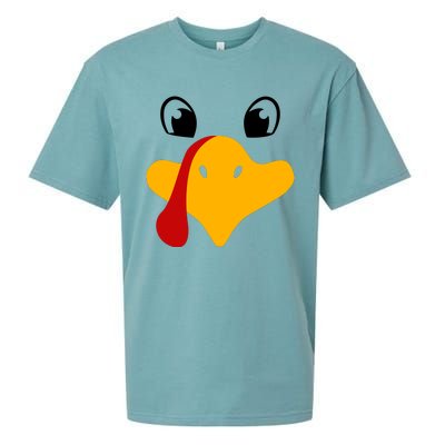 Cute Turkey Face Sueded Cloud Jersey T-Shirt