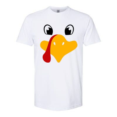 Cute Turkey Face Softstyle CVC T-Shirt