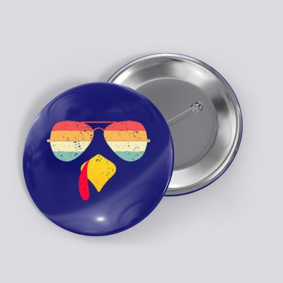 Cool Turkey Face With Sunglasses Funny Thanksgiving Button