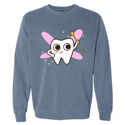 Cute Tooth Fairy Dental Tees And Great Gift Garment-Dyed Sweatshirt