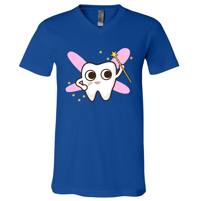 Cute Tooth Fairy Dental Tees And Great Gift V-Neck T-Shirt