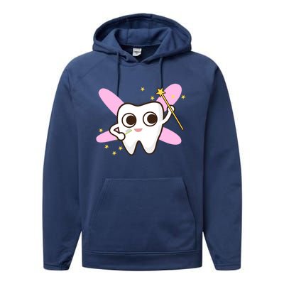 Cute Tooth Fairy Dental Tees And Great Gift Performance Fleece Hoodie