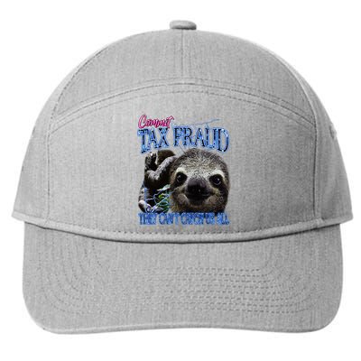 Commit Tax Fraud Retro Bootleg Rap Sloth Streetwear 7-Panel Snapback Hat