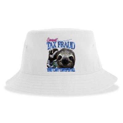 Commit Tax Fraud Retro Bootleg Rap Sloth Streetwear Sustainable Bucket Hat