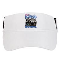 Commit Tax Fraud Retro Bootleg Rap Sloth Streetwear Adult Drive Performance Visor