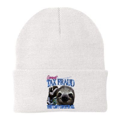 Commit Tax Fraud Retro Bootleg Rap Sloth Streetwear Knit Cap Winter Beanie