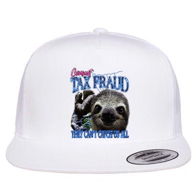 Commit Tax Fraud Retro Bootleg Rap Sloth Streetwear Flat Bill Trucker Hat