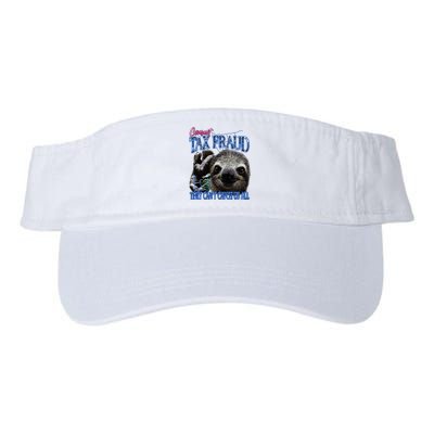 Commit Tax Fraud Retro Bootleg Rap Sloth Streetwear Valucap Bio-Washed Visor