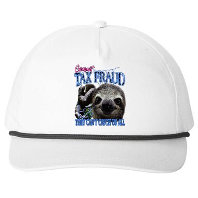 Commit Tax Fraud Retro Bootleg Rap Sloth Streetwear Snapback Five-Panel Rope Hat