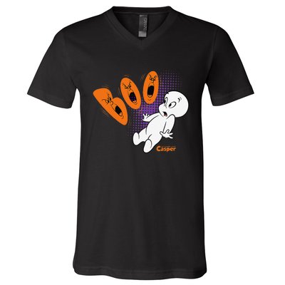 Casper The Friendly Ghost Halloween Boo V-Neck T-Shirt