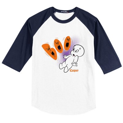 Casper The Friendly Ghost Halloween Boo Baseball Sleeve Shirt