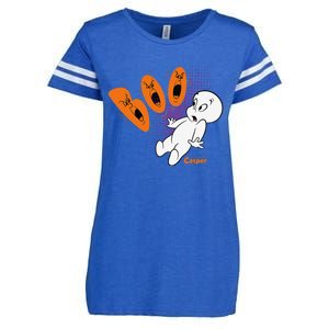 Casper The Friendly Ghost Halloween Boo Enza Ladies Jersey Football T-Shirt