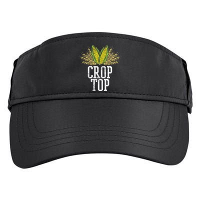 Crop Top Farm Pun Corn Farming Agriculture Funny Farmer Adult Drive Performance Visor