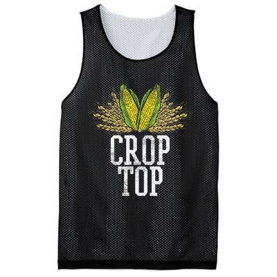 Crop Top Farm Pun Corn Farming Agriculture Funny Farmer Mesh Reversible Basketball Jersey Tank