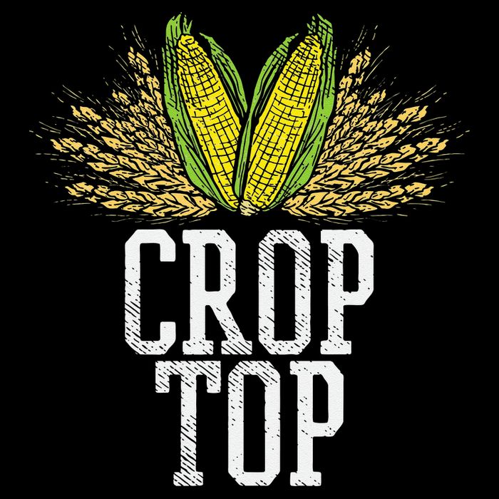 Crop Top Farm Pun Corn Farming Agriculture Funny Farmer Premium T-Shirt