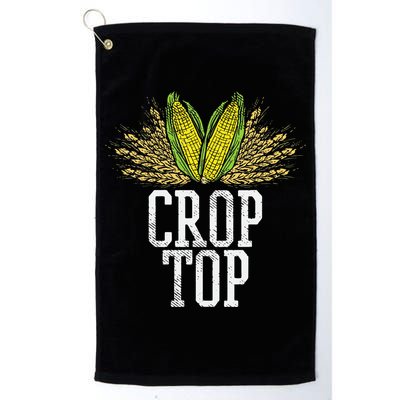 Crop Top Farm Pun Corn Farming Agriculture Funny Farmer Golf Towel