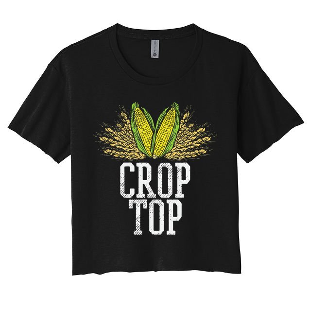 Crop Top Farm Pun Corn Farming Agriculture Funny Farmer Crop Top