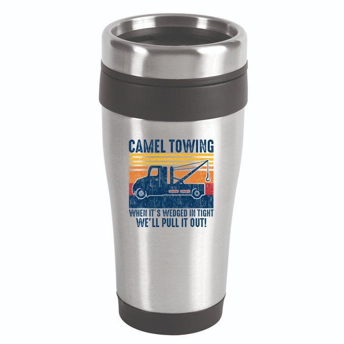 Camel Towing Funny Tow Truck 16oz Travel Tumbler