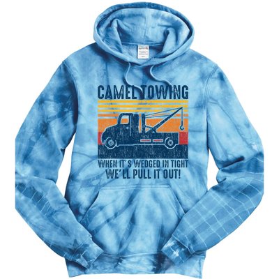 Camel Towing Funny Tow Truck Tie Dye Hoodie