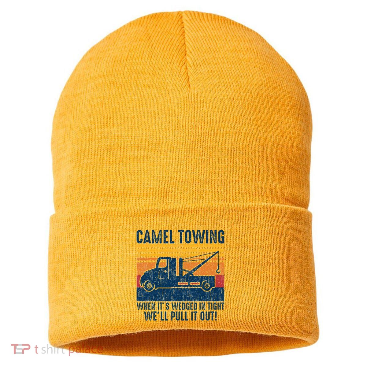 Camel Towing Funny Tow Truck Sustainable Knit Beanie