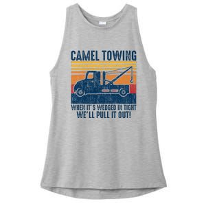 Camel Towing Funny Tow Truck Ladies PosiCharge Tri-Blend Wicking Tank